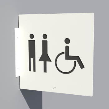 WC PROJECTING SIGN BOY + GIRL + AMEA